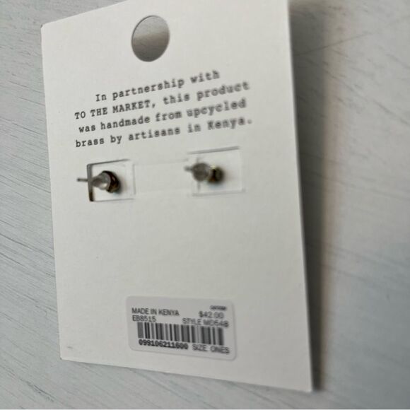 Madewell To The Market Link Earrings Brass Ringlet Boho NEW - Picture 6 of 7